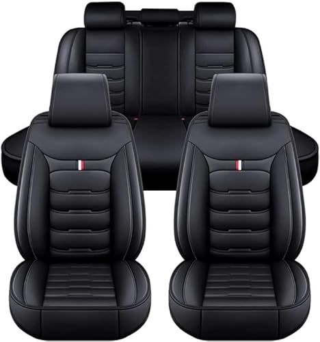 YFFYSM Leder Auto Sitzbezüge Sets für BMW X1 X2 X3 X3M X4 X5 X6, Wasserdicht Atmungsaktiv Schonbezüge Autositz Sitzschoner Zubehör.,A/Black von YFFYSM
