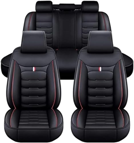 YFFYSM Leder Auto Sitzbezüge Sets für Toyota Tundra 2000-2023, Wasserdicht Atmungsaktiv Schonbezüge Autositz Sitzschoner Zubehör.,E/Dark red von YFFYSM