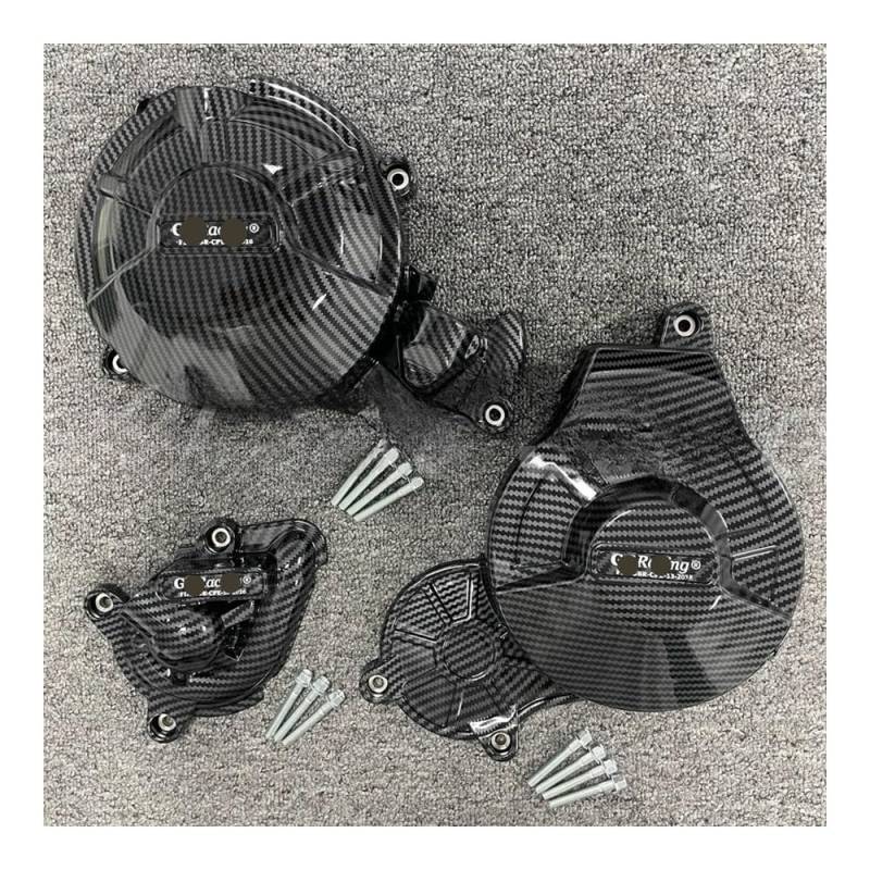 Motorabdeckung Motorrad Motorräder Motor Schutzhülle Für Ap&rilia RS 660 2021-2023 Für Tuono 660 2021-2023 Carbon Faser Druck von YFWLNZD