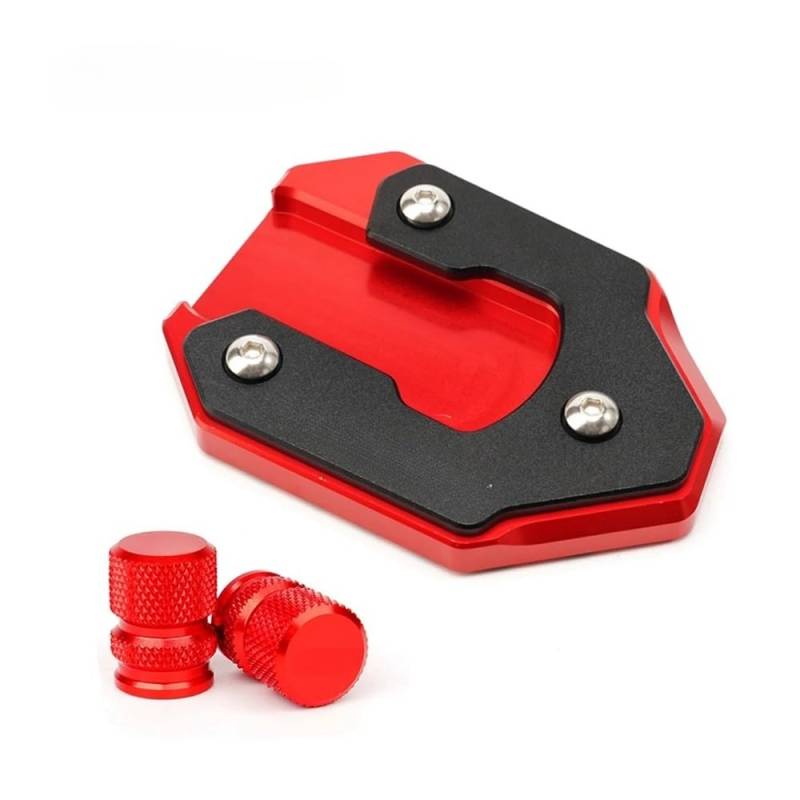 Motorrad Kickstand Pad Für Ka&wasaki S 650 VN650 2015-2023 Motorrad CNC Kickstand Fuß Seitenständer Verlängerung Pad Stützplatte Reifen Ventilkappen von YFWLNZD