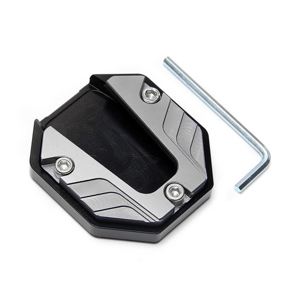 Motorrad Kickstand Pad Universal Motorrad Kickstand Extender Fuß Seite Ständer Verlängerung Pad Unterstützung Platte Anti-Skid Vergrößerte Basis von YFWLNZD