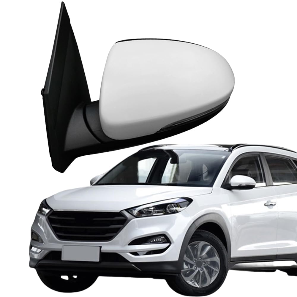 Komplette Rückspiegel Außenspiegel für Hyundai Tucson 2016, Rückspiegelbaugruppe Rückspiegel Montage Links Rechts Fahrerseite Beifahrerseite Klapp Beheiztes,A-Left von YFYANFEI