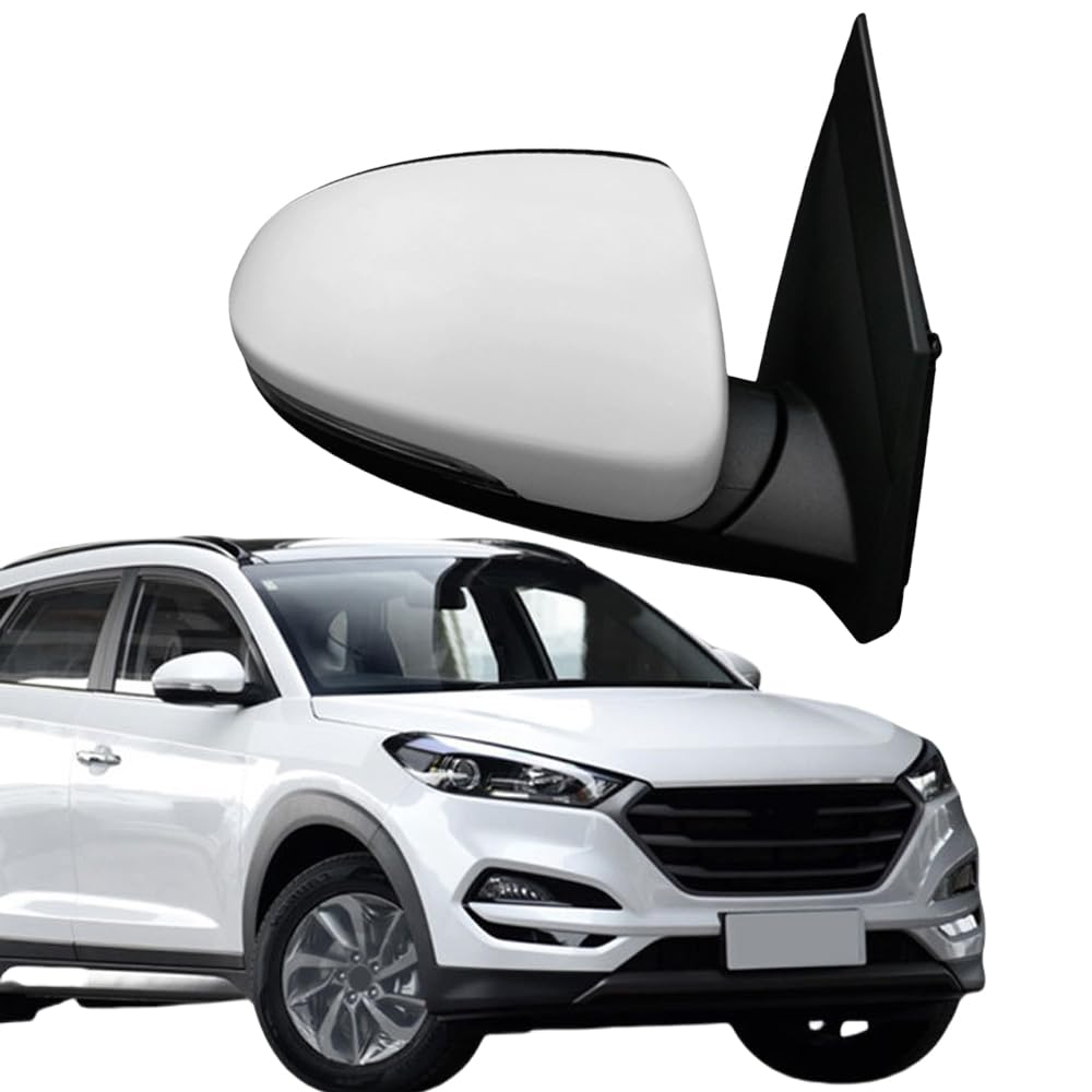 Komplette Rückspiegel Außenspiegel für Hyundai Tucson 2016, Rückspiegelbaugruppe Rückspiegel Montage Links Rechts Fahrerseite Beifahrerseite Klapp Beheiztes,A-Right von YFYANFEI