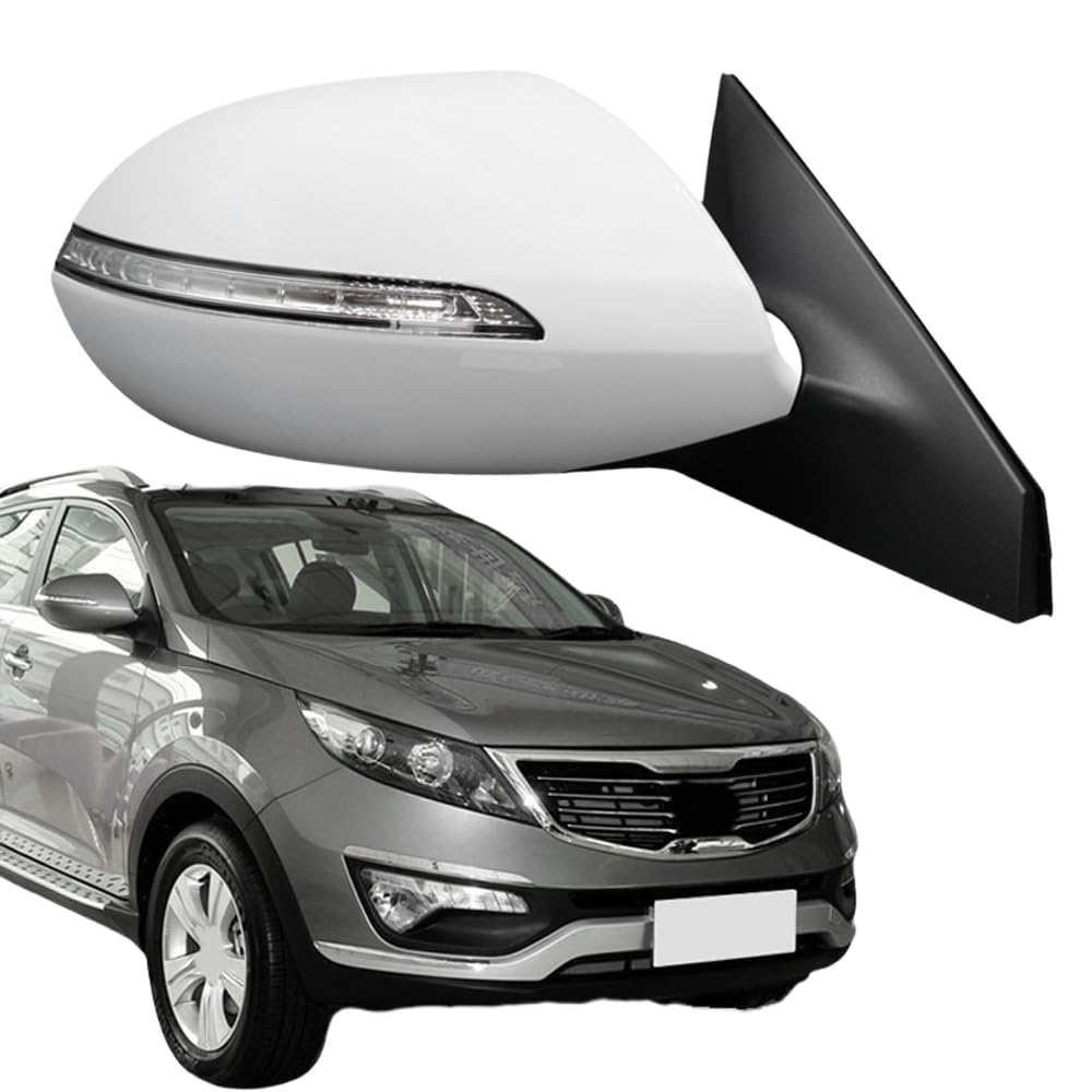 Komplette Rückspiegel Außenspiegel für KIA SPORTAGE-R 2011, Rückspiegelbaugruppe Rückspiegel Montage Links Rechts Fahrerseite Beifahrerseite Klapp Beheiztes,A-Right von YFYANFEI