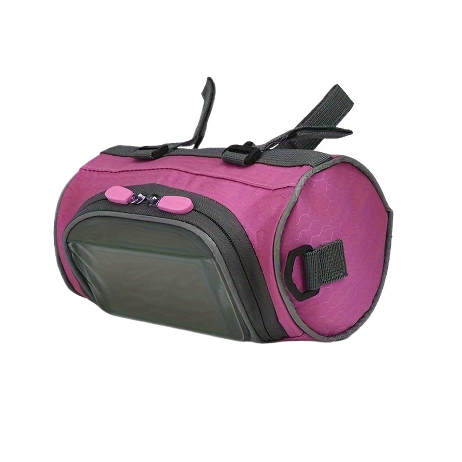 YGLEEULI Fahrradtasche Touchscreen-Fahrrad-Lenkertasche, wasserdichte Fahrrad-Frontrahmentasche, verstellbar, großes Kapazitätspaket for Outdoor-Fahrradausrüstung(1pcs pink) von YGLEEULI