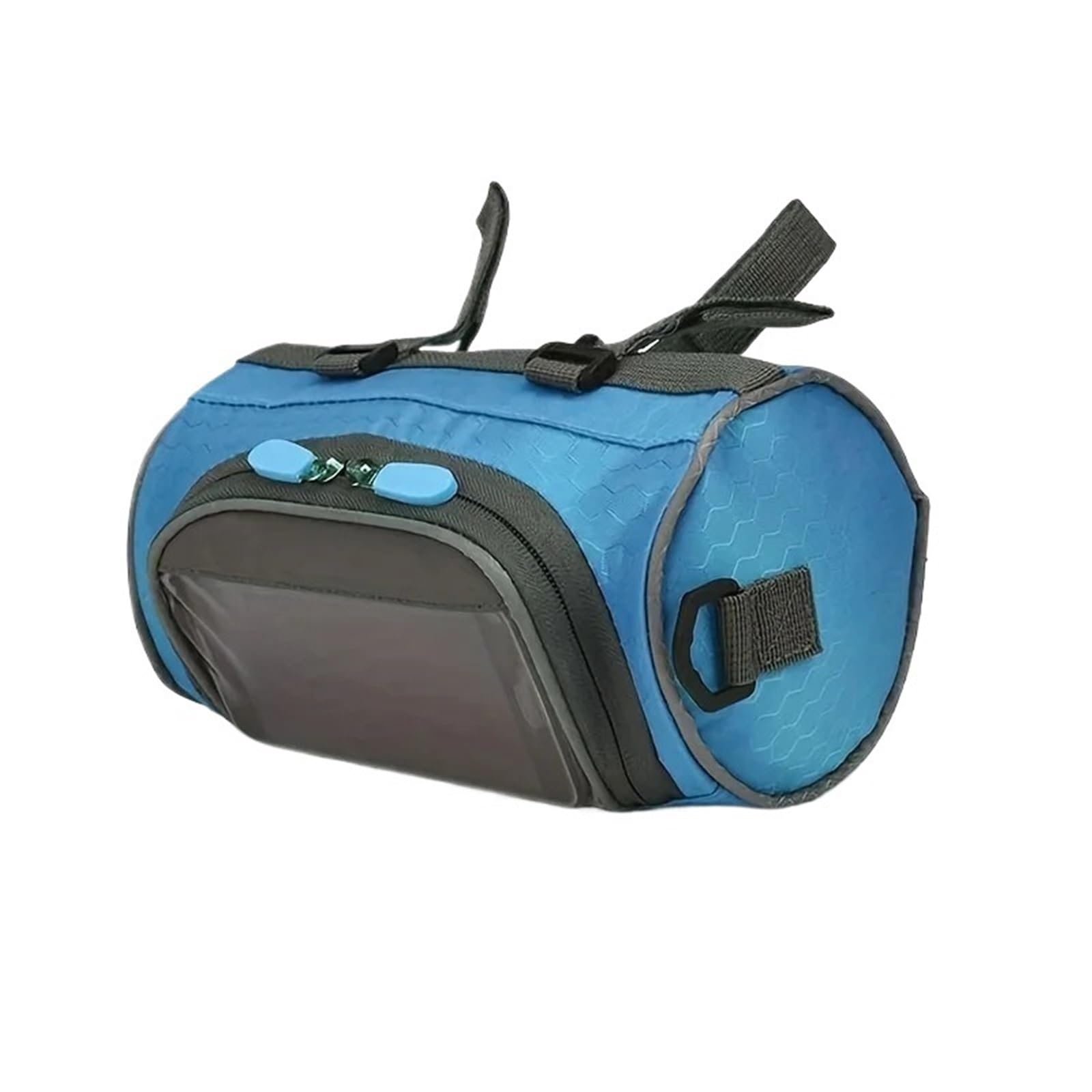YGLEEULI Fahrradtasche Touchscreen-Fahrrad-Lenkertasche, wasserdichte Fahrrad-Frontrahmentasche, verstellbar, großes Kapazitätspaket for Outdoor-Fahrradausrüstung(1pcs sky blue) von YGLEEULI