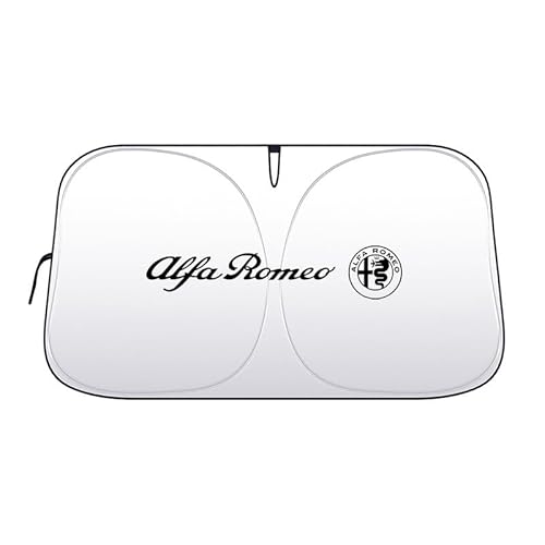 Auto Windschutzscheibe Sonnenblende für Alfa Romeo GTV 1995-2006,Faltbar Frontscheibe Schattierungsnetz UV-Schutzabdeckung,145 * 80cm-Titanium Silver von YGSBRNZJ