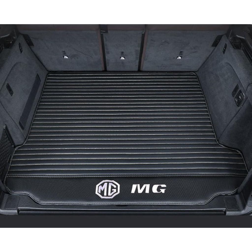 Vollabdeckung Auto Leder Kofferraum Matte für MG 6 MG6 (There is no guardrail on The Right) 2010-2016,Kofferraumschutz Auto Cargo Liner Pads Kratzfeste Kofferraum Schutzmatten von YGSBRNZJ