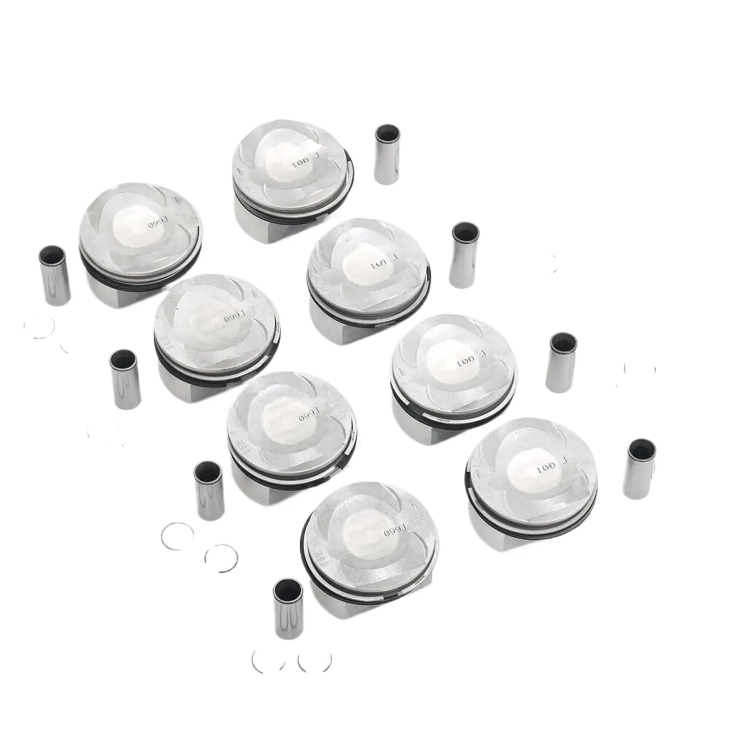 8-teiliges Auto-Kolben- und Ring-Set, 84,5 mm, 20 mm, 07910065AD, kompatibel mit S5 A6 A8 Q7 4.2L FSI CAU V8 40 V von YGUWZ