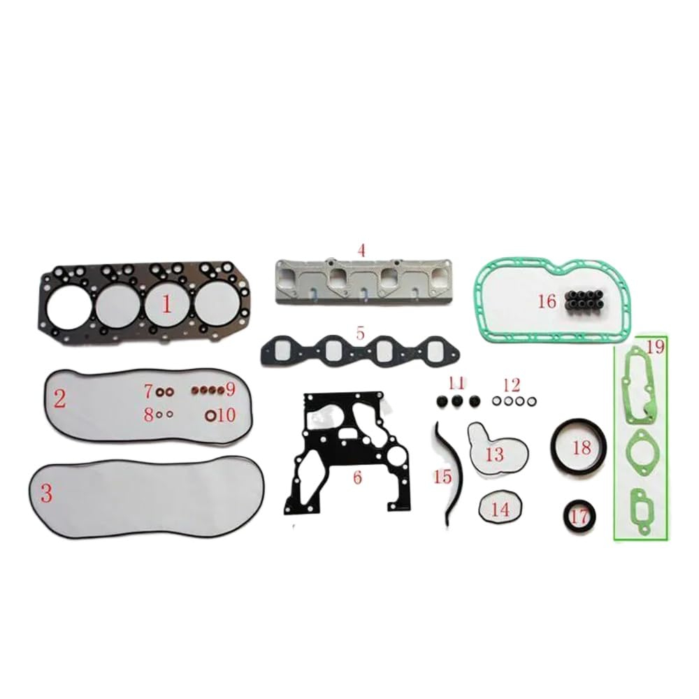 Kompatibel mit 4JA1 4JB1 Metall-Motorteilen-Überholungs-Komplettdichtungssatz von YGUWZ