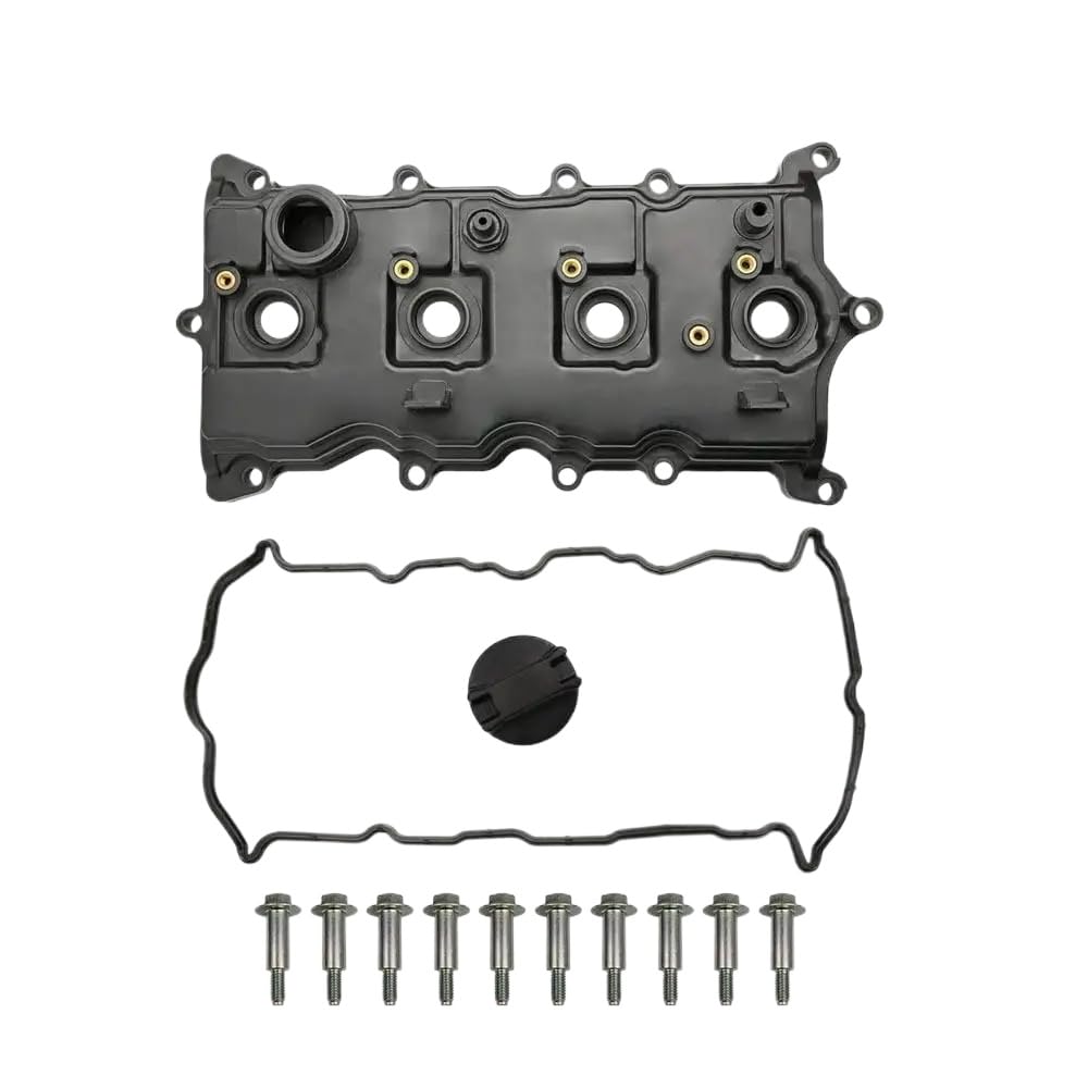 Motorventildeckel mit Dichtungsschrauben und Kappe, kompatibel mit 2007–2012 SE-R 2,5 l L4 Modell 13264-JA00A 13270-JA00A von YGUWZ