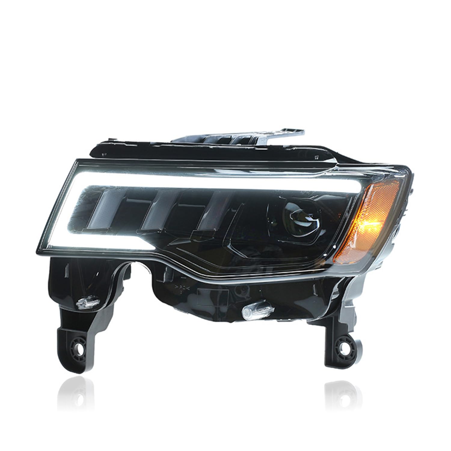 YGYGNZBV Scheinwerfer Montage Tanne für Jeep Grand Cherokee 2014-2022(for Original car xenon lamp), LED Frontscheinwerfer mit DRL Sequentielle Blinker Autozubehör von YGYGNZBV