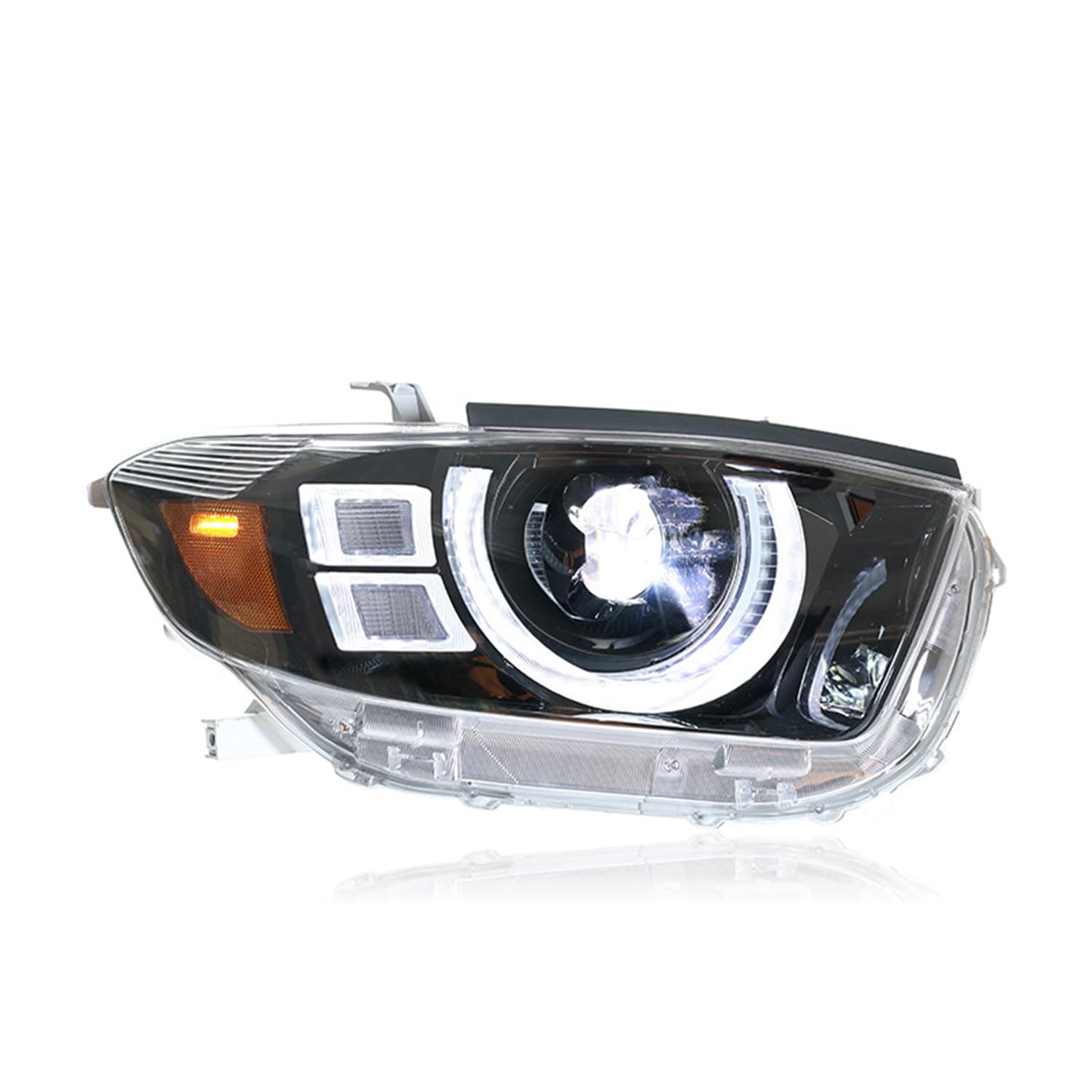 YGYGNZBV Scheinwerfer Montage Tanne für Toyota Highlander 2009-2011, LED Frontscheinwerfer mit DRL Sequentielle Blinker Autozubehör von YGYGNZBV