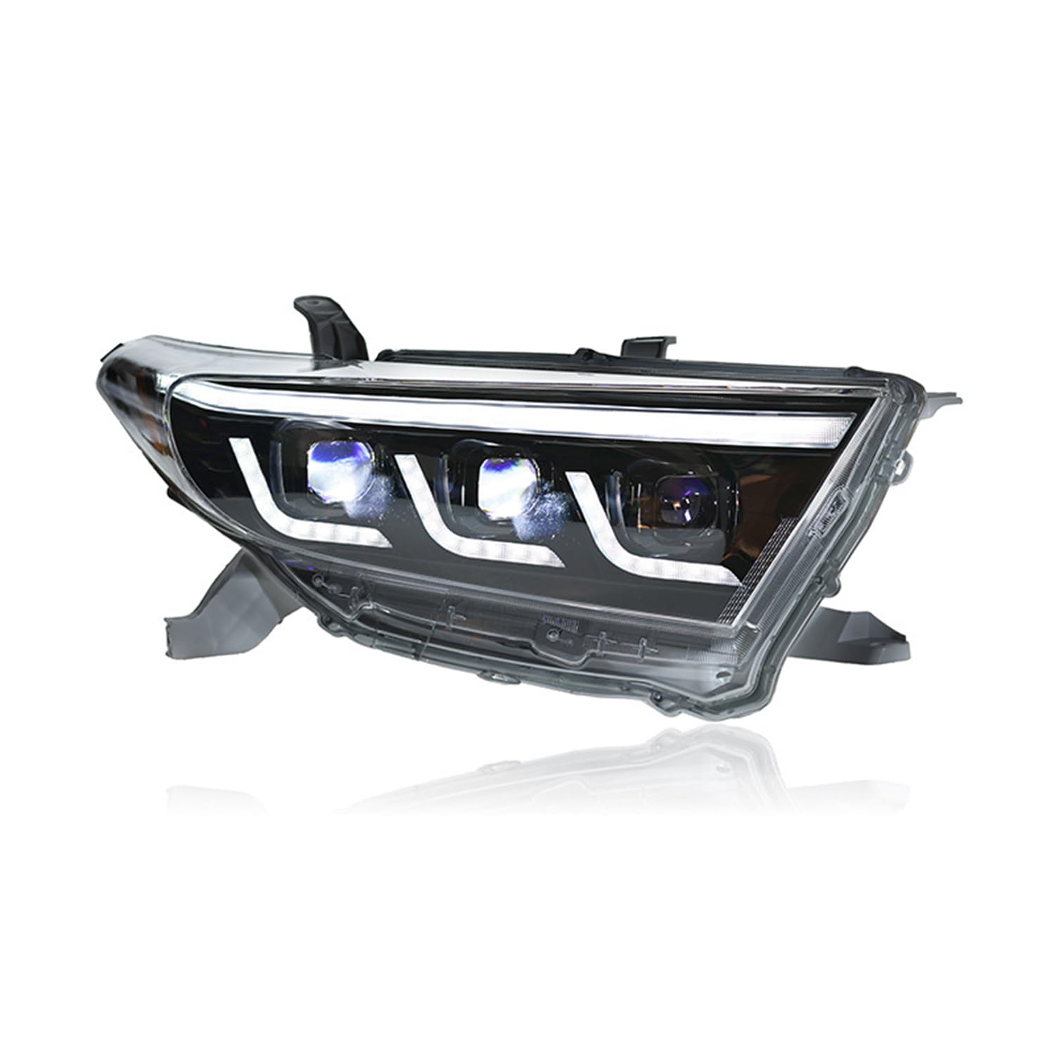 YGYGNZBV Scheinwerfer Montage Tanne für Toyota Highlander 2012-2014, LED Frontscheinwerfer mit DRL Sequentielle Blinker Autozubehör von YGYGNZBV