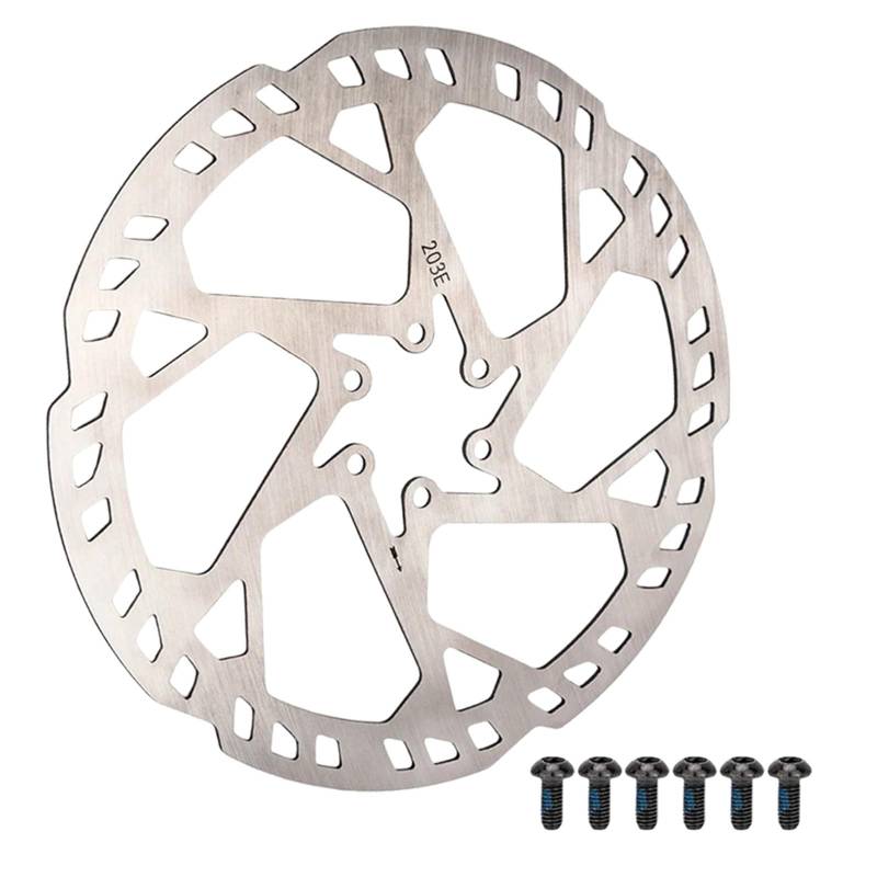 140/160/180/203/220mm Edelstahl Bremsscheibe Mit Schrauben Fahrräder Bremsscheibe Für Rennrad Mountainbike von YHAILI