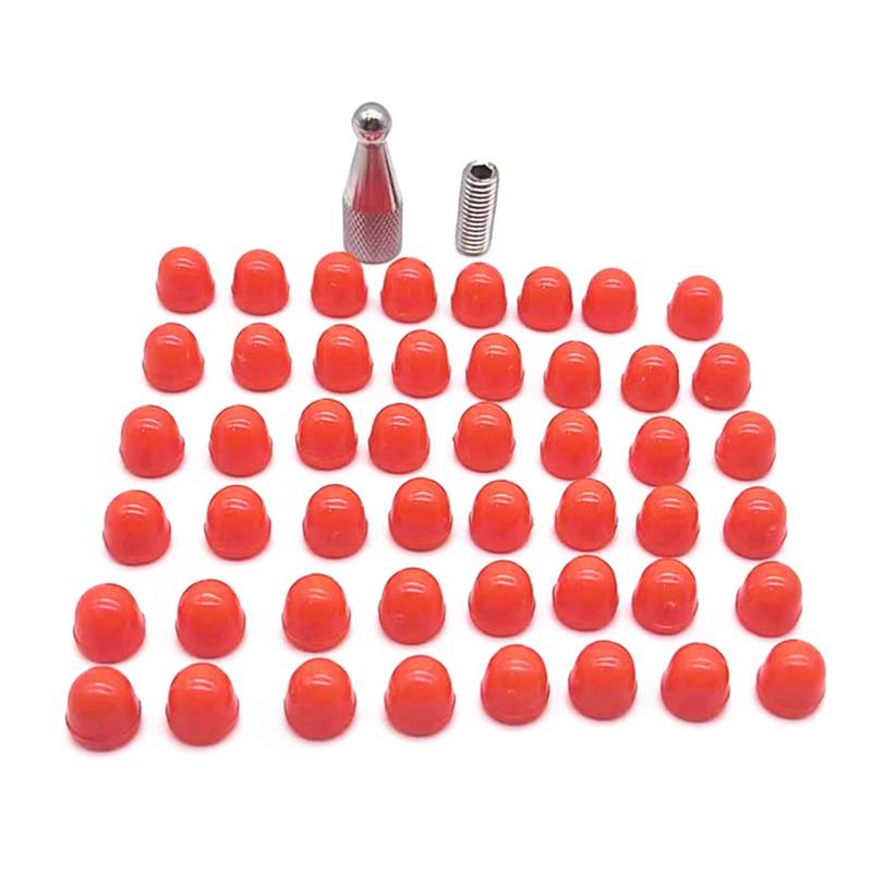 YHAILI 48pcs Lackfreie Dent Entfernung Gummi Spitzen Dent Reparaturwerkzeuge Set Lackfreie Dent Reparaturhammer Hammerspitzen Autokörper Kits von YHAILI