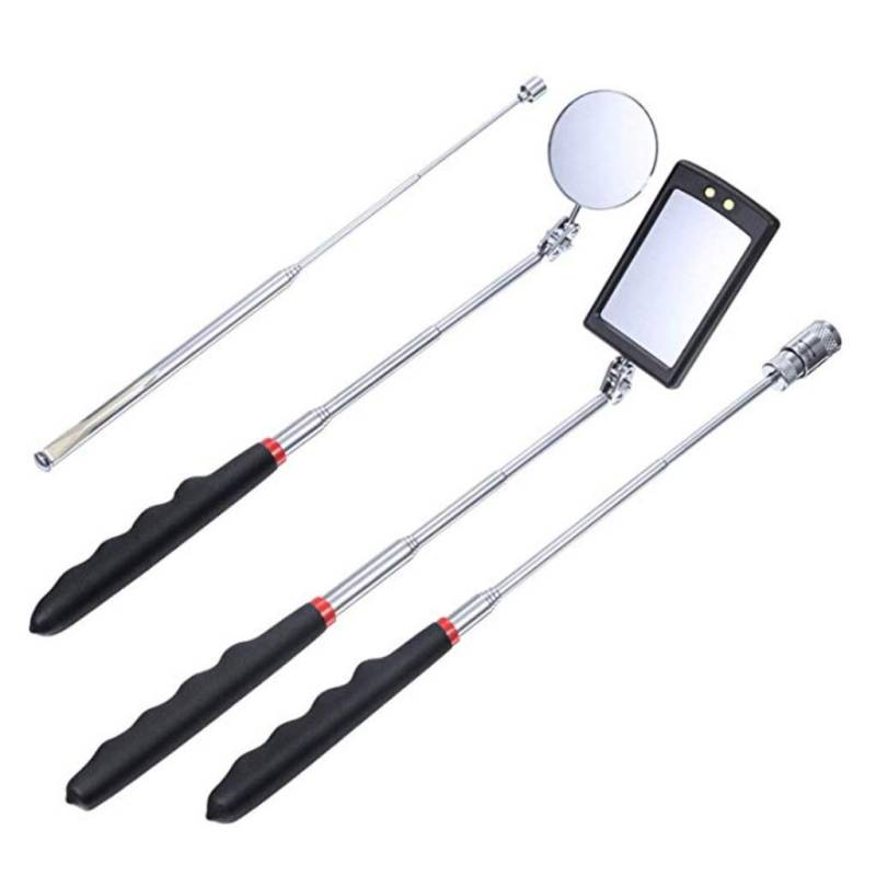 YHAILI 4pcs Pick Up Werkzeug Set Flexible Klauengrabber Grabber Werkzeug Biegbare Feder Mit Teleskopinspektionsspiegel von YHAILI