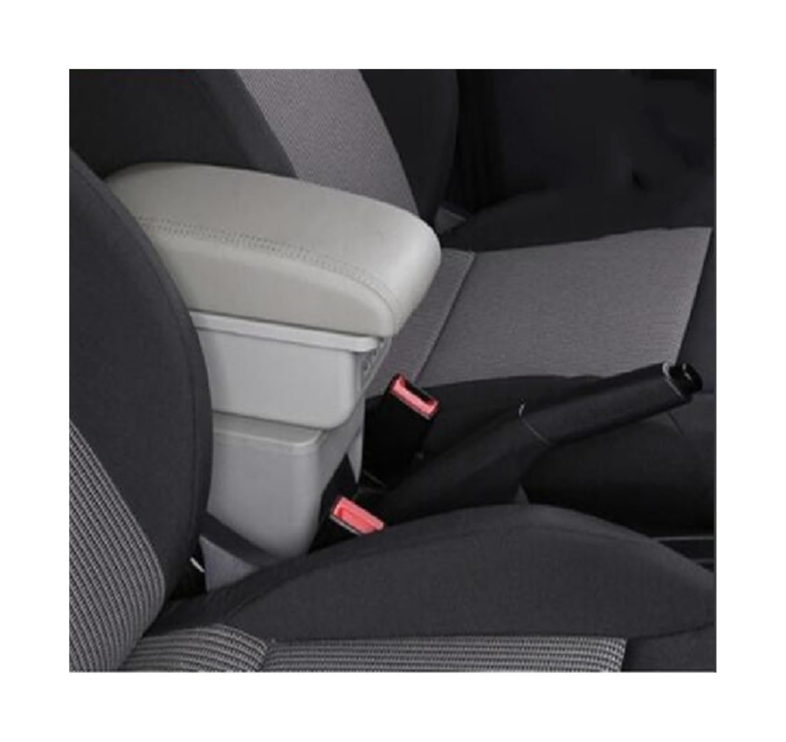 YHAINI Konsolen-Aufbewahrungsbox Center Auto Armlehne Box Zentrum Speicher Box USB Armlehne Box Innen Spezielle Nachrüst Teile für Mitsubishi Colt(C Style Gray) von YHAINI