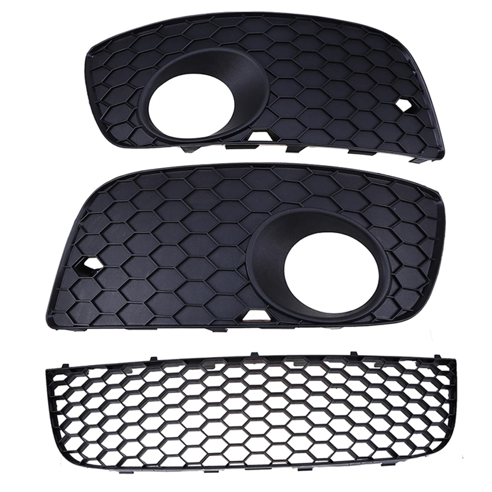 YHAINI Nebelscheinwerfer Gitterabdeckungen 1Set Auto Nebel Lichter Vorne Stoßstange Mitte Links Rechts Grille Auto Racing Grills für VW für Jetta/Bora/für Golf Mk5 GTI 2004-2010 von YHAINI