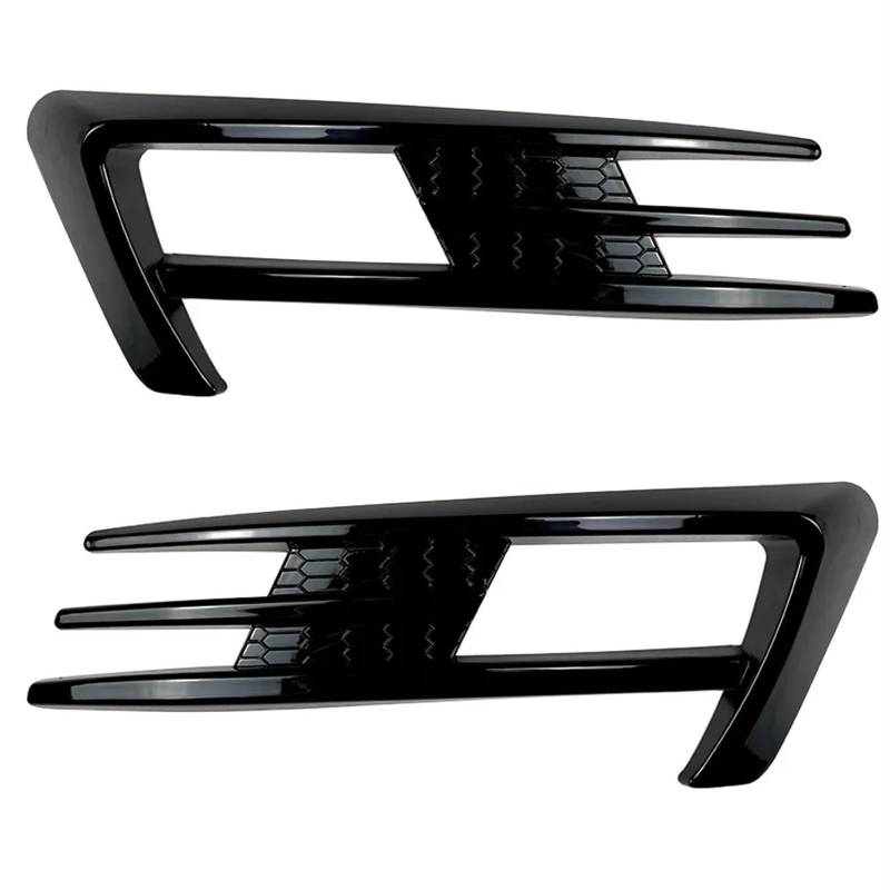 YHAINI Nebelscheinwerfer Gitterabdeckungen Für VW für Golf 7 für MK7 für Golf7 Frontschürze Lip Spoiler Auto Nebel Lampe Kühlergrill Abdeckung Trim Körper kit 2012-2017(Glossy Black) von YHAINI