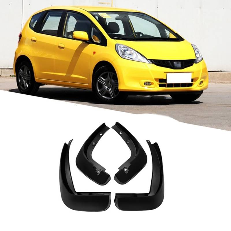 YHANNI 4 Stück Auto Schmutzfänger für Honda Fit Jazz 2011-2013 Kratzfest Kotflügel Schutz Vorne Hinterreifen Spritzschutz Bausatz Außen Zubehör von YHANNI