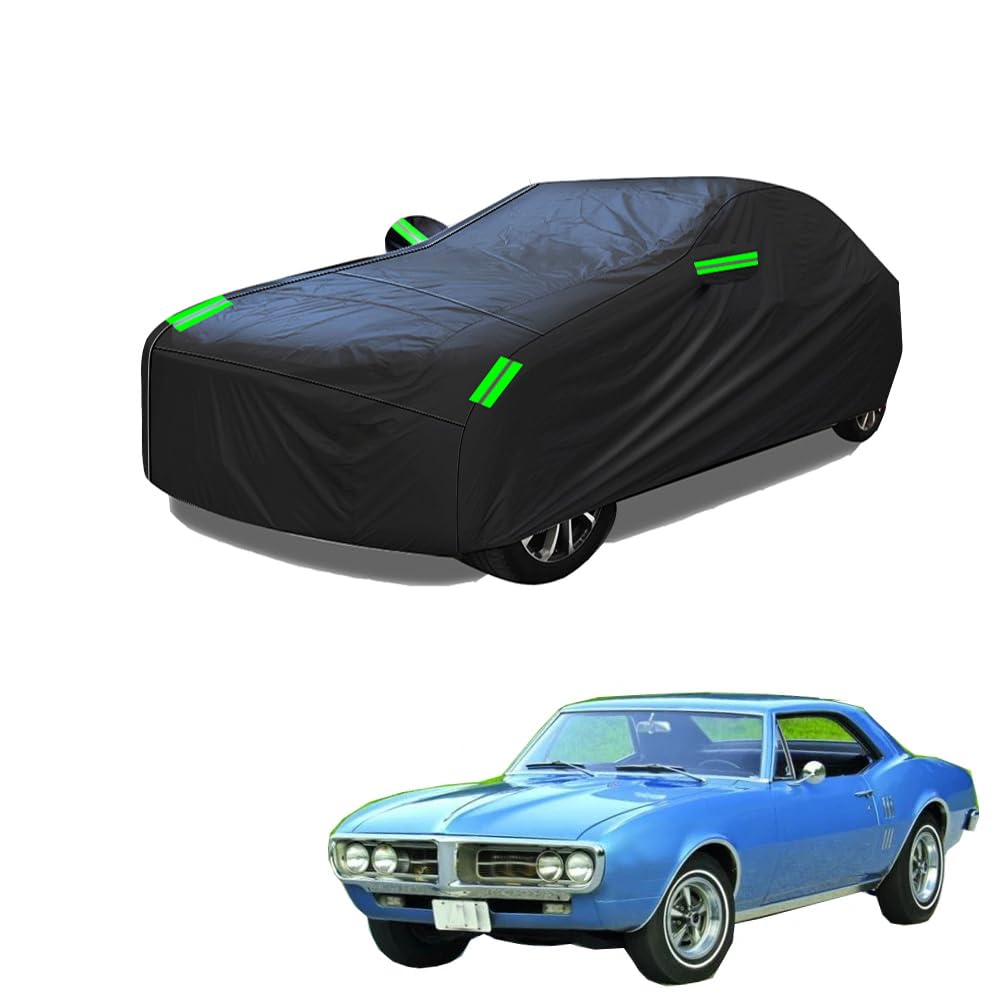 Abdeckplane Passgenaue Auto für Pontiac Firebird 1967-2002 Allwetter 100% Wasserdicht Atmungsaktiv Autoabdeckung Autoplane Vollgarage Outdoor Zubehör von YHANNI