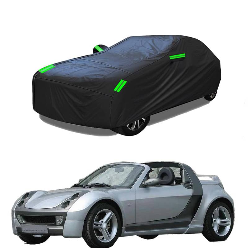 Abdeckplane Passgenaue Auto für Smart Roadster Allwetter 100% Wasserdicht Atmungsaktiv Autoabdeckung Autoplane Vollgarage Outdoor Zubehör von YHANNI