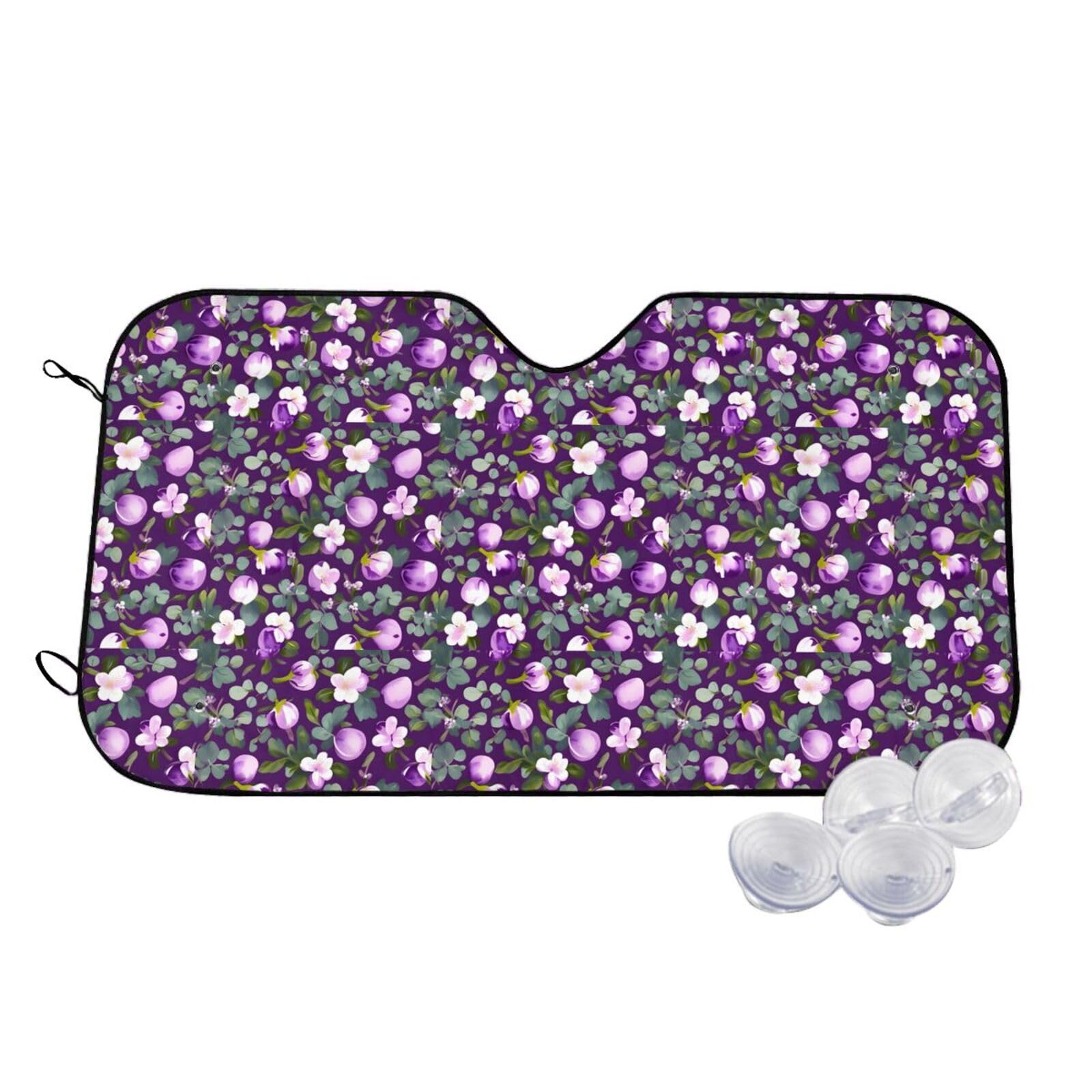 YHBLYKXP Spring Plum Floral Printed Auto Hitzeschutz Windschutzscheibe Sonnenschutz Sonnenschutz Größe S, Größe M, Universal-Sonnenschutz von YHBLYKXP