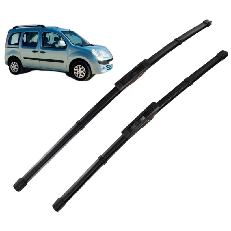 Scheibenwischer Vorne für Renault Kangoo MK2 1 Hintertür Express 2008–2020,24"+22", Leiser Ersatzwischblätter Wischer Klingen Wischerblätter Wischerblatt Hinten Heckwischer Wischblattersatz ZubehöR von YHNQFB