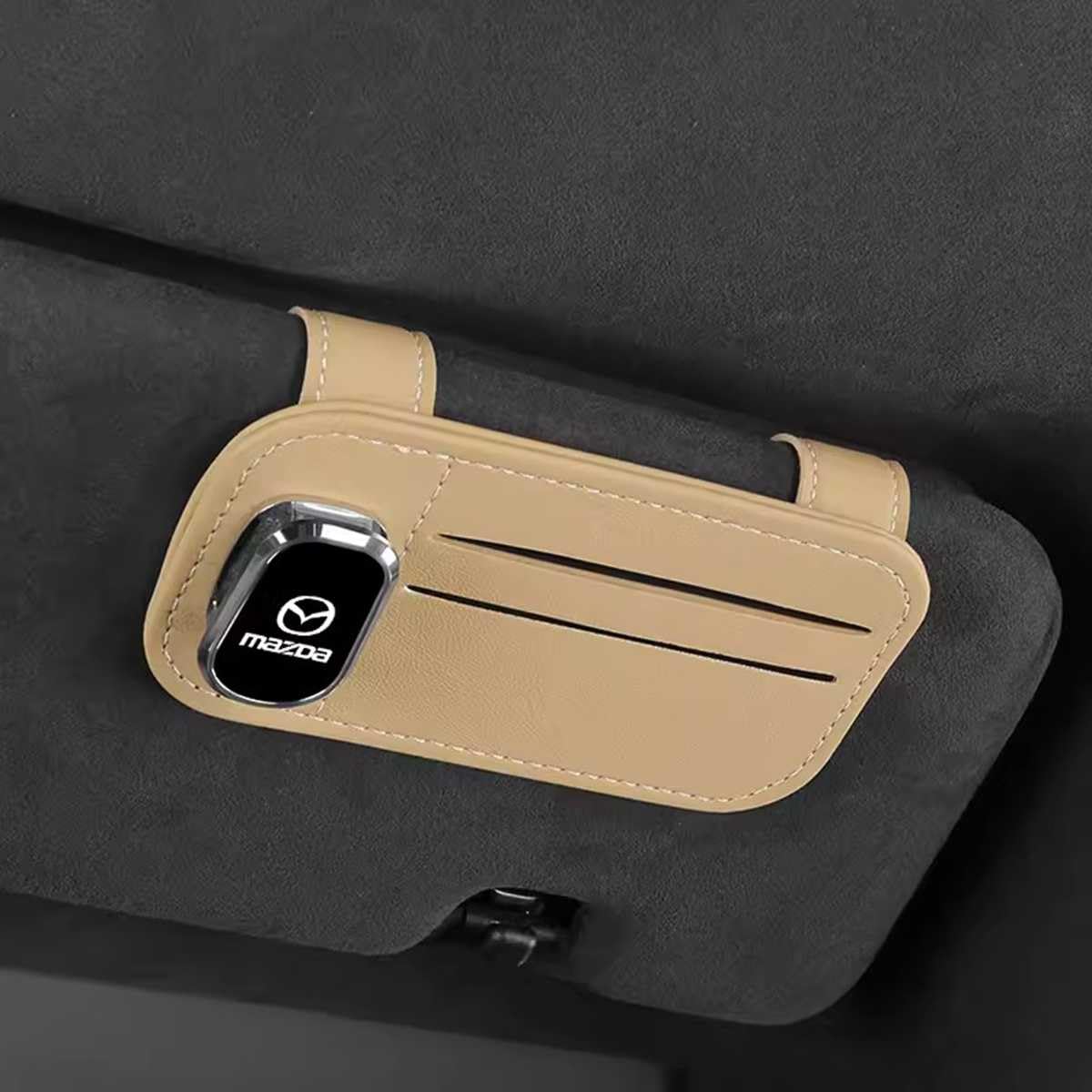 YHSLPL Brillenhalter für Auto für Mazda 2 3 5 6 MX5 MX30 CX30 CX5 CX50, Auto Visier Sonnenbrillen Halterung Magnetische Sonnenbrillenhalter Ticket Clip von YHSLPL