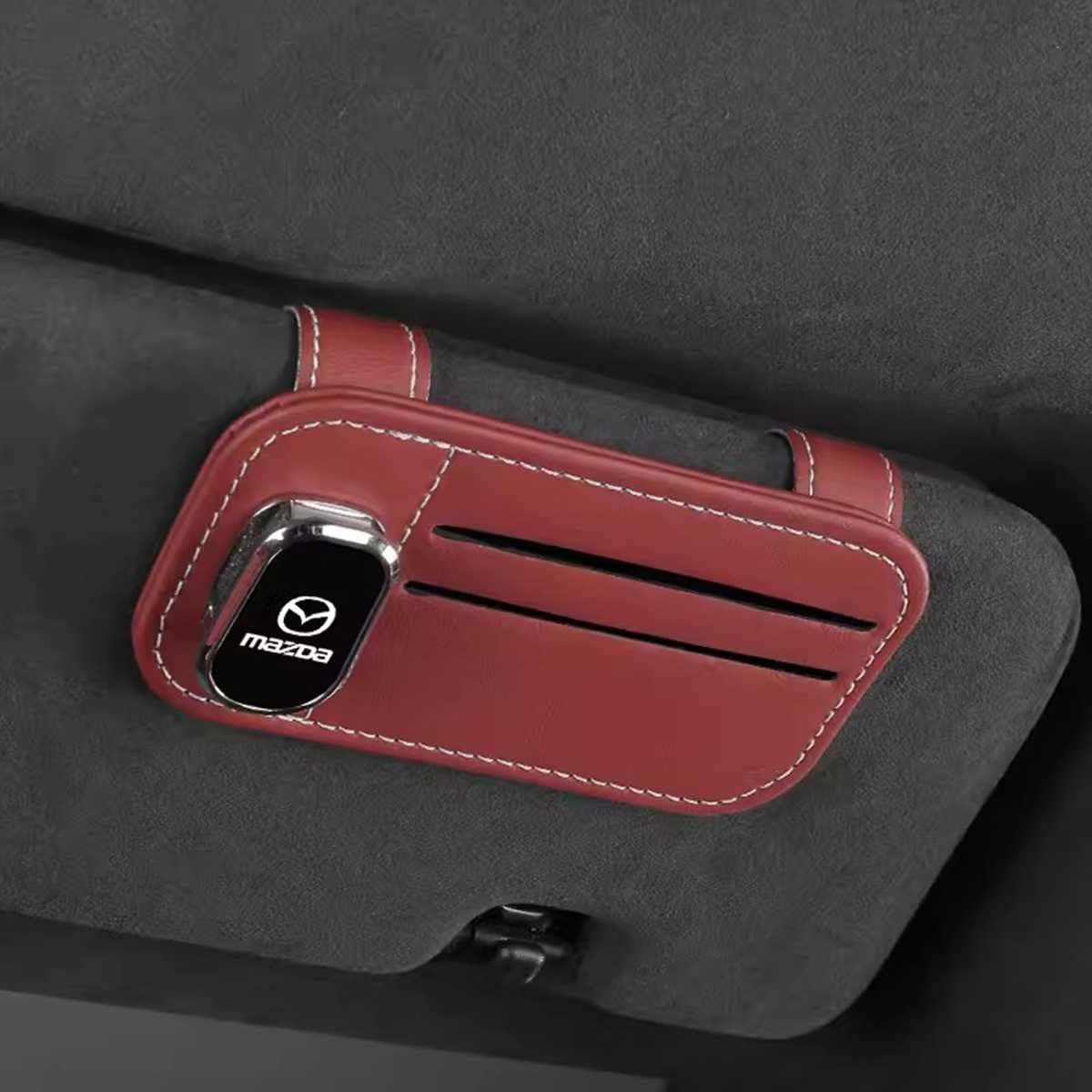 YHSLPL Brillenhalter für Auto für Mazda Cx7 Cx5 Cx9 Cx-5 Cx3 MX-5, Auto Visier Sonnenbrillen Halterung Magnetische Sonnenbrillenhalter Ticket Clip von YHSLPL