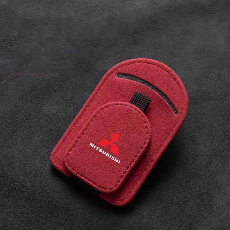 YHSLPL Brillenhalter für Auto für Mitsubishi ASX Lancer 9 10, Auto Visier Sonnenbrillen Halterung Magnetische Sonnenbrillenhalter Ticket Clip von YHSLPL