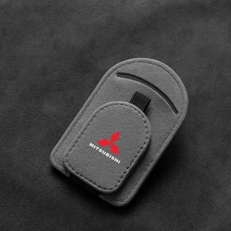 YHSLPL Brillenhalter für Auto für Mitsubishi ASX Lancer 9 10, Auto Visier Sonnenbrillen Halterung Magnetische Sonnenbrillenhalter Ticket Clip von YHSLPL