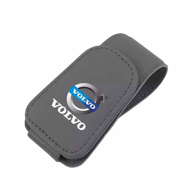 YHSLPL Brillenhalter für Auto für Volvo V40 V60 V90 S60 S40 V70 XC70 XC60 XC90, Auto Visier Sonnenbrillen Halterung Magnetische Sonnenbrillenhalter Ticket Clip von YHSLPL