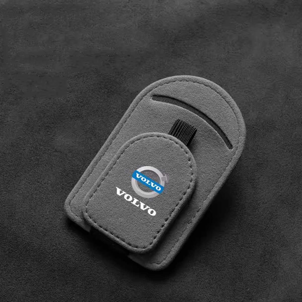 YHSLPL Brillenhalter für Auto für Volvo XC60 S40 S60 S90 XC40 XC70 XC90 V40 V60 V90 S80 S80L, Auto Visier Sonnenbrillen Halterung Magnetische Sonnenbrillenhalter Ticket Clip von YHSLPL