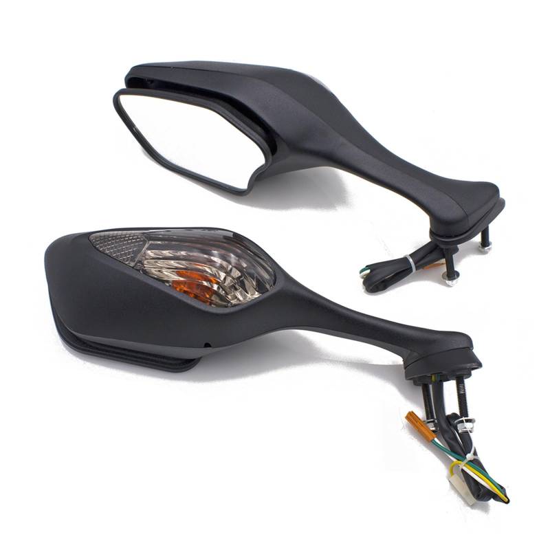 1 Pair Motorcycle Rearview LED Turn Signal Side Mirrors Black Compatible With 2008-2013 CBR1000RR CBR 1000RR 2010-2012 VFR1200 VFR1200(Smoked-fold) von YHURALTEX