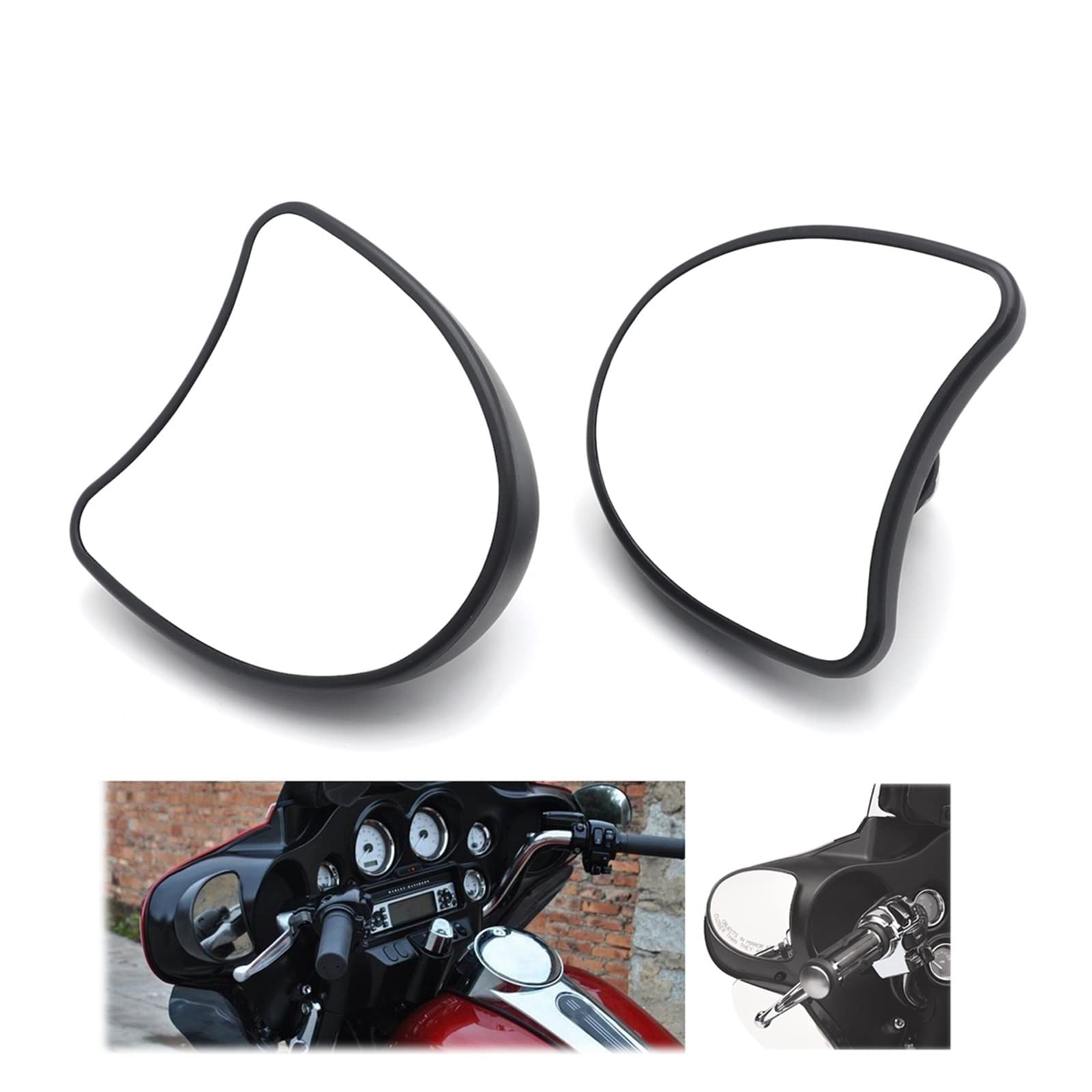 Inner Fairing Mount Mirrors Compatible With Harley Davidson Street Glide FLHX Electra Glide FLHT 1996-2013 Motorcycle Parts von YHURALTEX