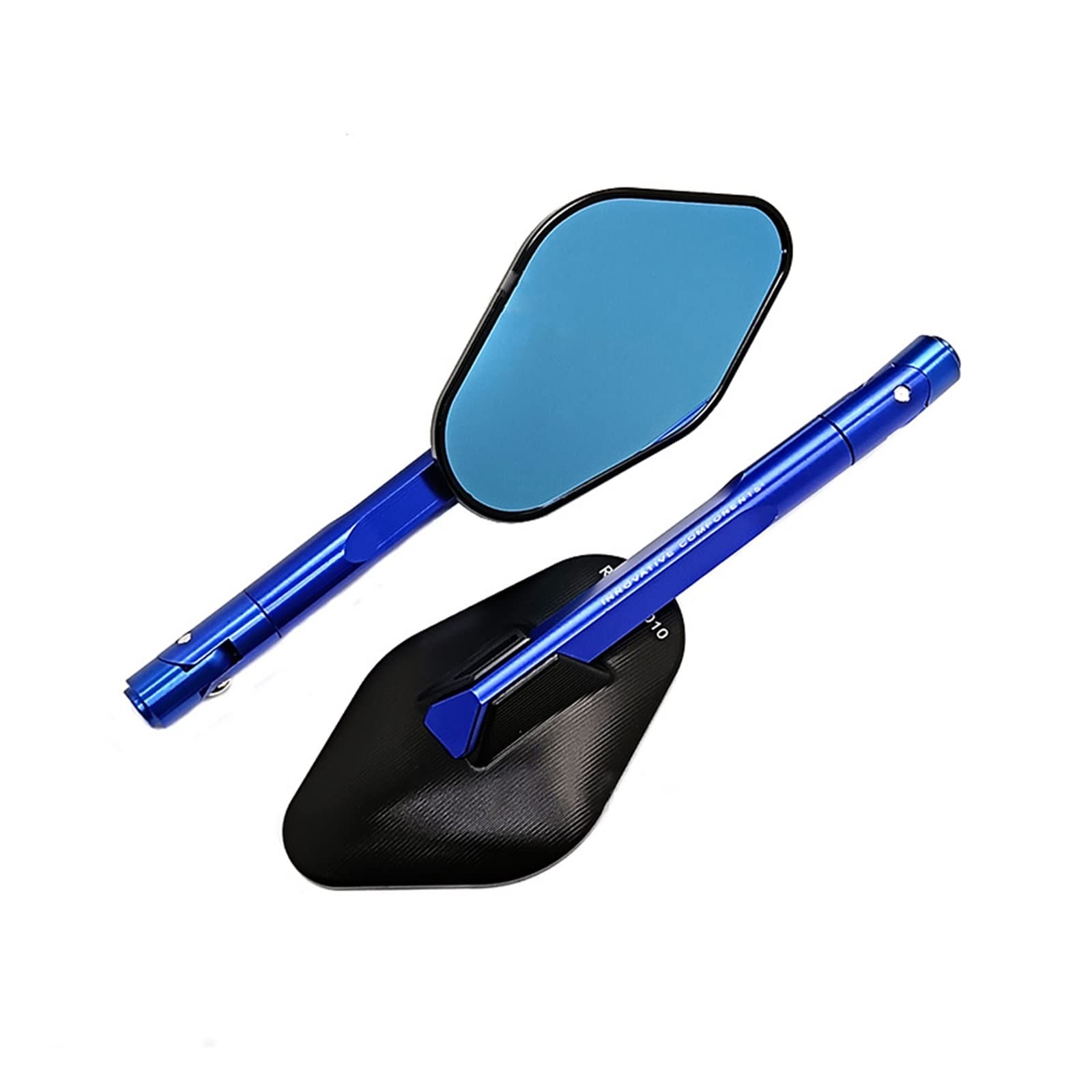 Universal Motorcycle Rear View Mirror 8 10mm Motorcycle Mirror Side Mirrors Compatible With Kawasaki Z650 Z750 Z800 Z900 Z900RS Z1000 FZ6(Blue Blue Glass) von YHURALTEX