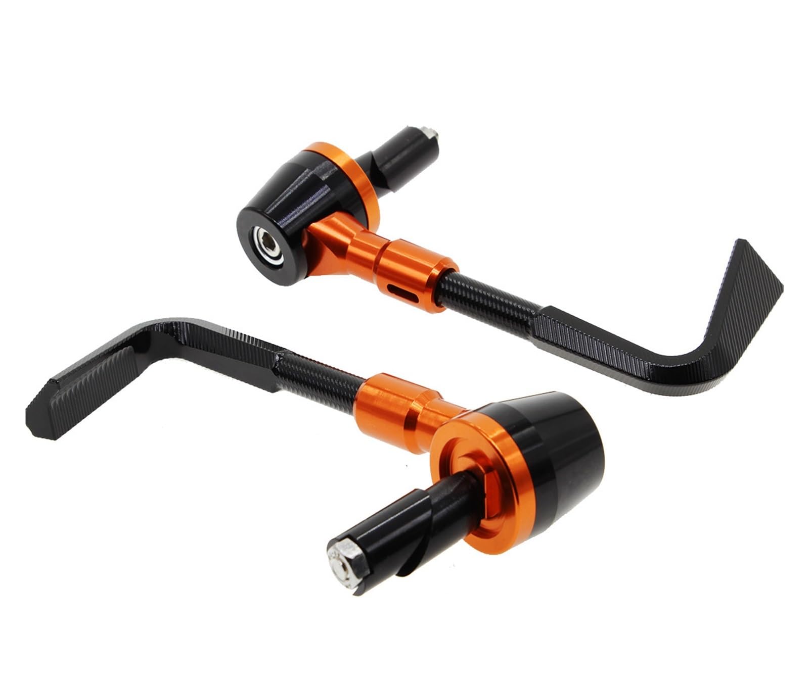 Motorrad Handschützer Aluminium Motorrad Lenker Bremse Kupplung Hebel Schutzfolie 7/8 22mm Für Ya&maha Für YZF-R1 Für YZF-Für R6 Für FZ1 Für FZ6 Lenker-Handschutz(Orange) von YHYFFSS