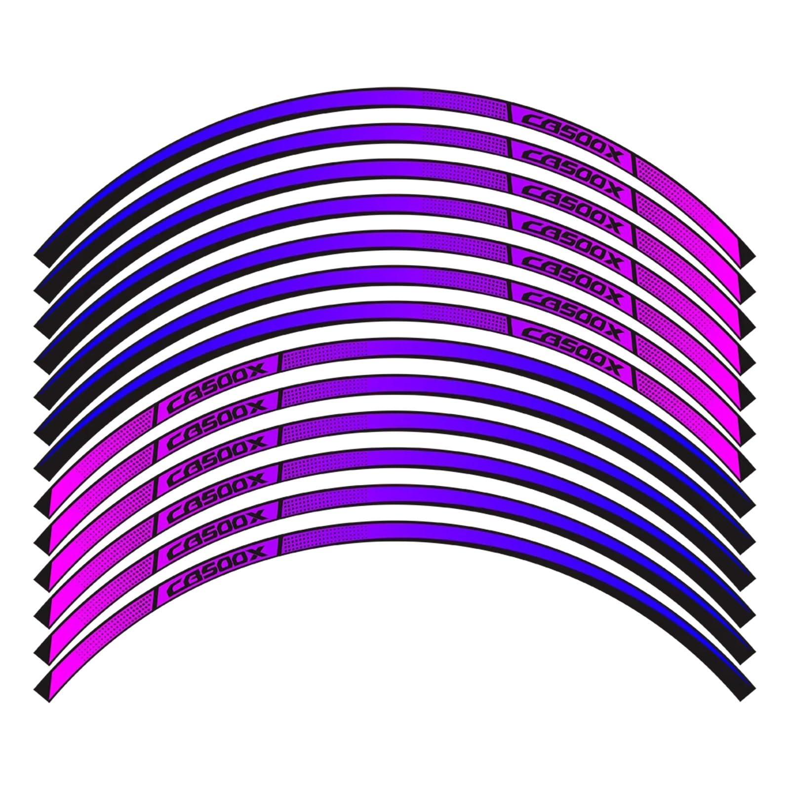 Motorrad Radaufkleber Für CB 500 X Für CB500XRIM STICKER Motorrad 17 Zoll Radnabe Geändert Wasserdicht Streifen Reflektierende Aufkleber 17 Zoll Felgenaufkleber(E) von YHYFFSS