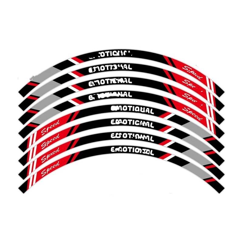 Motorrad Radaufkleber Für D&UCATI Für CBR 12 14 17 Reflektierende Motorrad Rad Streifen Aufkleber Felge Hub Band Abziehbilder Dekoration Felgenaufkleber(Orange) von YHYFFSS