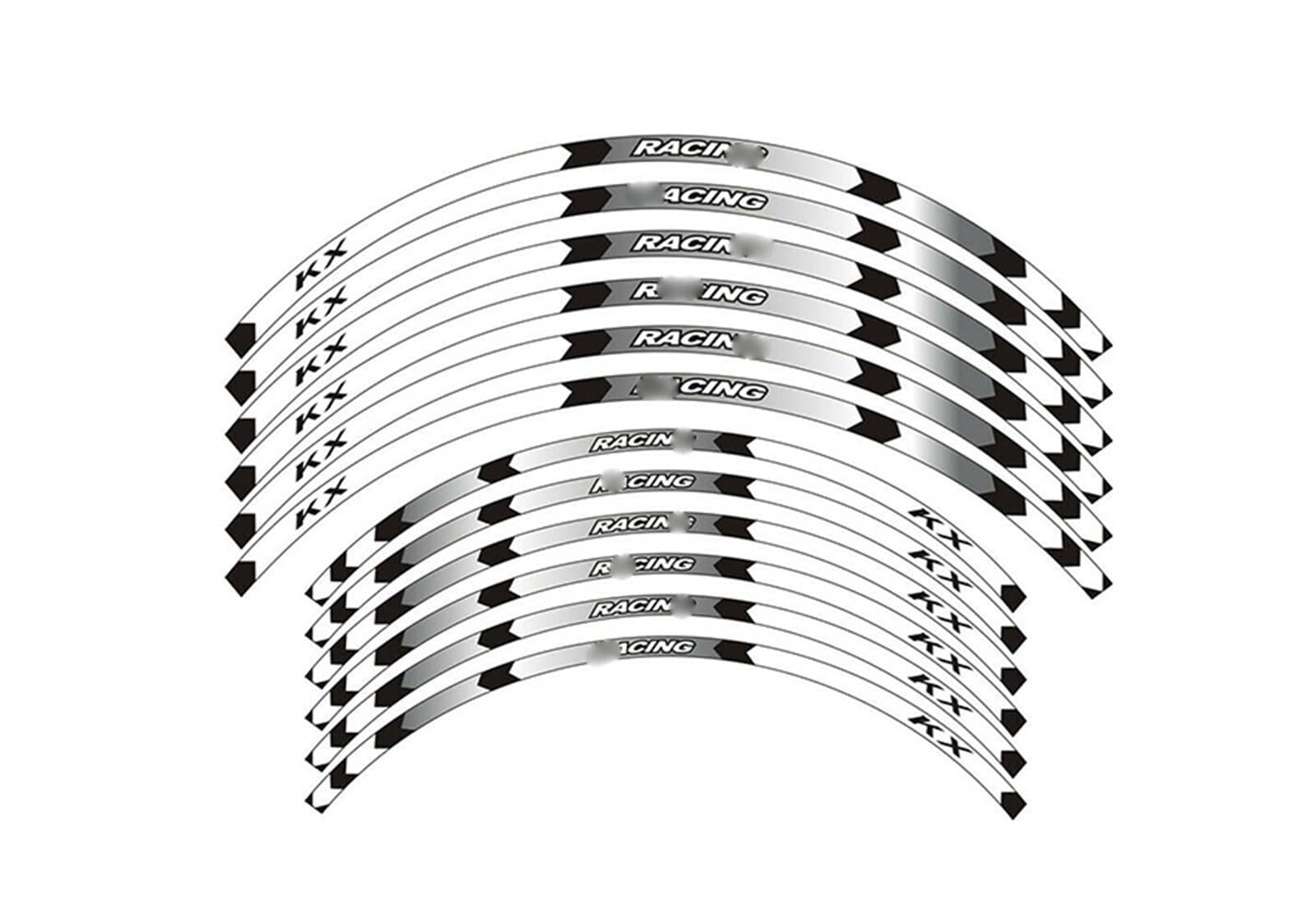 Motorrad Radaufkleber Für K&awasaki Für KX 125 450 450X 450F 250 250X 250F 12PS Motorrad Felgenstreifen Aufkleber 21''19''18'' Klebeband Felgenaufkleber(9) von YHYFFSS