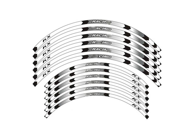 Motorrad Radaufkleber Für K&awasaki Für KX 125 450 450X 450F 250 250X 250F 12PS Motorrad Felgenstreifen Aufkleber 21''19''18'' Klebeband Felgenaufkleber(9) von YHYFFSS