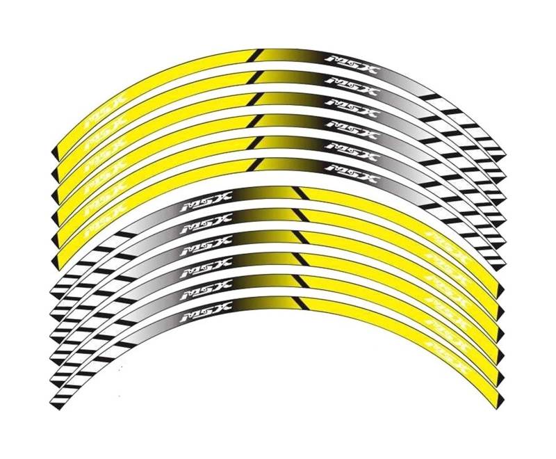 Motorrad Radaufkleber Für MSX 125 Für Grom 125 2022 Für RIM Motorrad Innenring Reflektierende Streifen Aufkleber Multicolor Wasserdicht Aufkleber Felgenaufkleber(21) von YHYFFSS