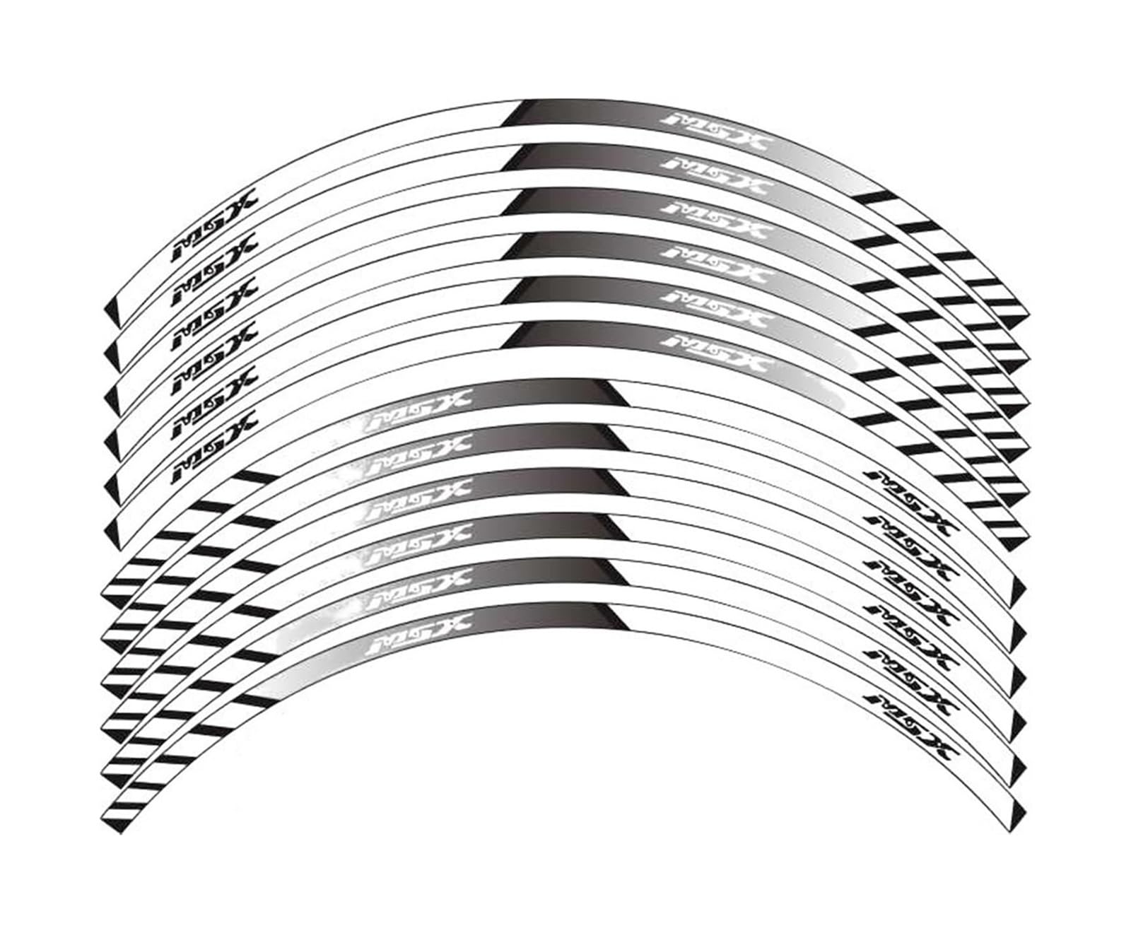 Motorrad Radaufkleber Für MSX 125 Für Grom 125 2022 Für RIM Motorrad Innenring Reflektierende Streifen Aufkleber Multicolor Wasserdicht Aufkleber Felgenaufkleber(3) von YHYFFSS