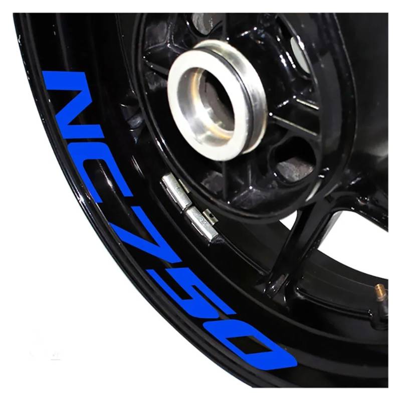 Motorrad Radaufkleber Für Nc700s X Für Nc750s X Motorrad Vorne Hinten Äußere Felge Reflektierende Dekorative Aufkleber Rad Aufkleber Aufkleber Felgenaufkleber(Blue NC750) von YHYFFSS