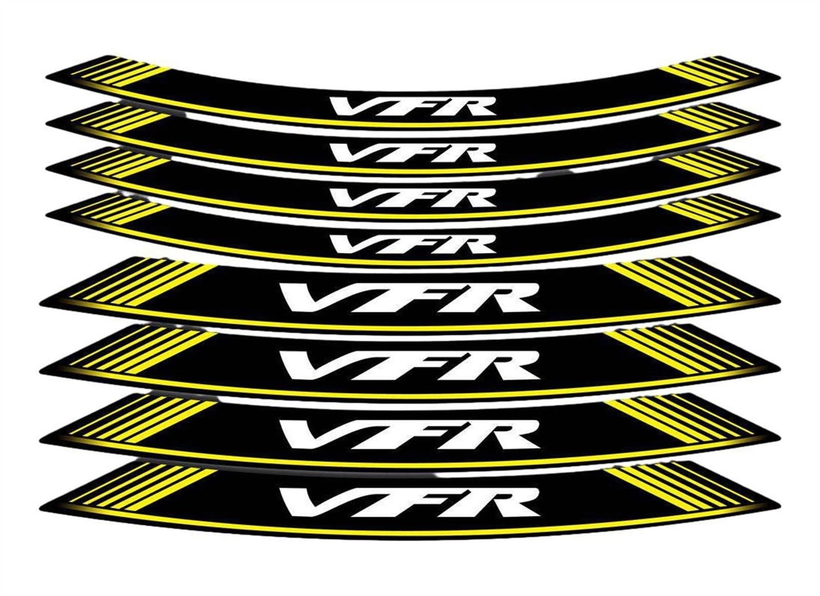 Motorrad Radaufkleber Für VFR 800 Für 1200f 400 Motorrad Aufkleber Innere Felge Reflektierende Dekorative Aufkleber Felgenaufkleber(Yellow) von YHYFFSS