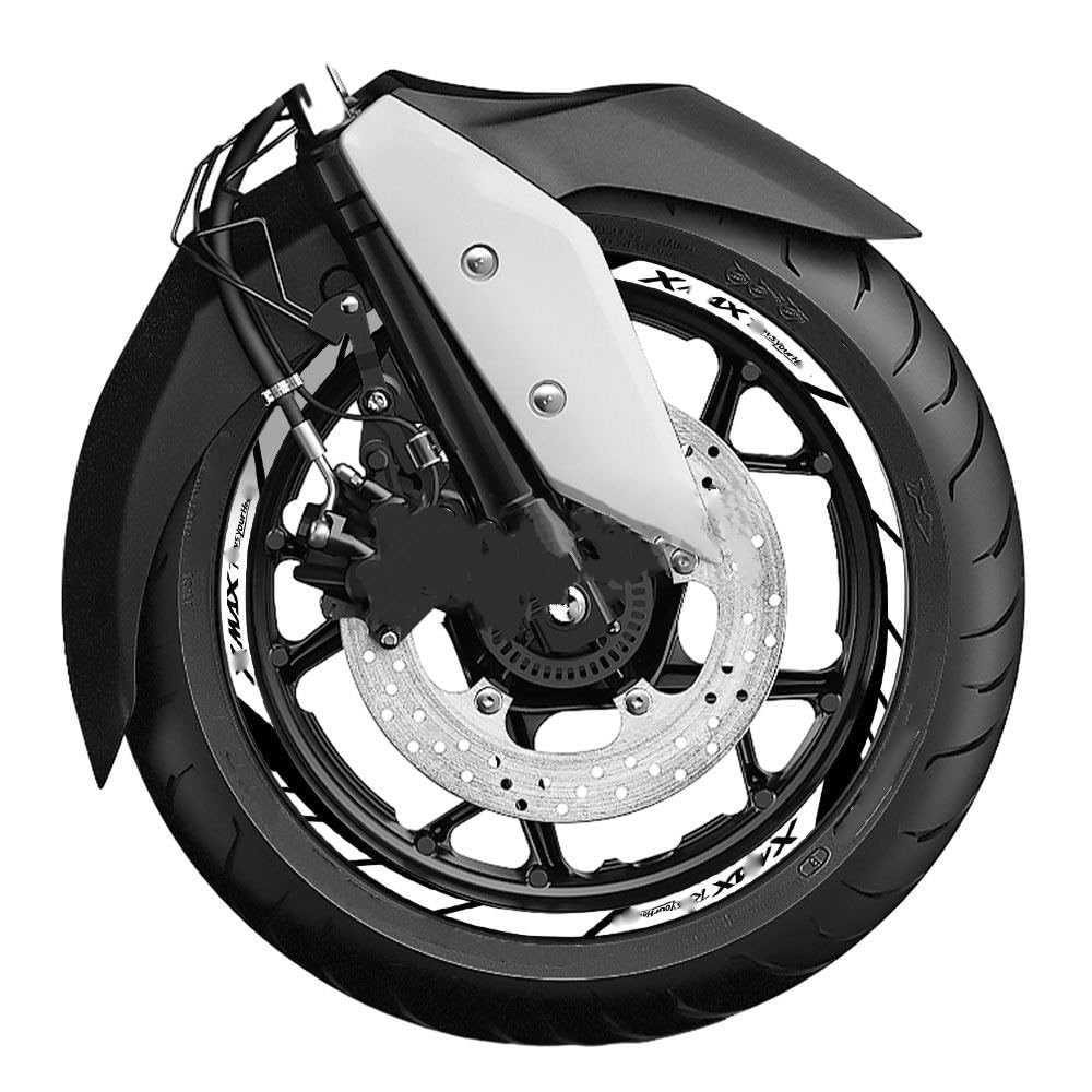 Motorrad Radaufkleber Für Y&AMAHA Für X&max Für X&max 125 250 300 2023 Motorrad Reflektierende Radaufkleber Felgenaufkleber Roller Streifen Klebeband Wasserdicht Felgenaufkleber(4) von YHYFFSS