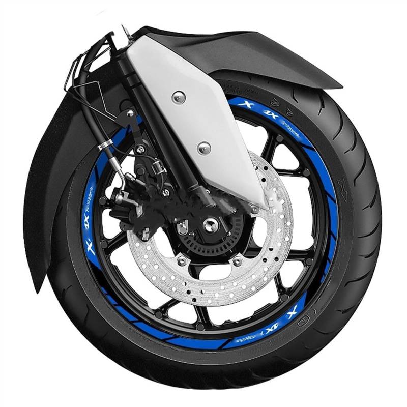 Motorrad Radaufkleber Für Y&AMAHA Für X&max Für X&max 125 250 300 2023 Motorrad Reflektierende Radaufkleber Felgenaufkleber Roller Streifen Klebeband Wasserdicht Felgenaufkleber(A1) von YHYFFSS