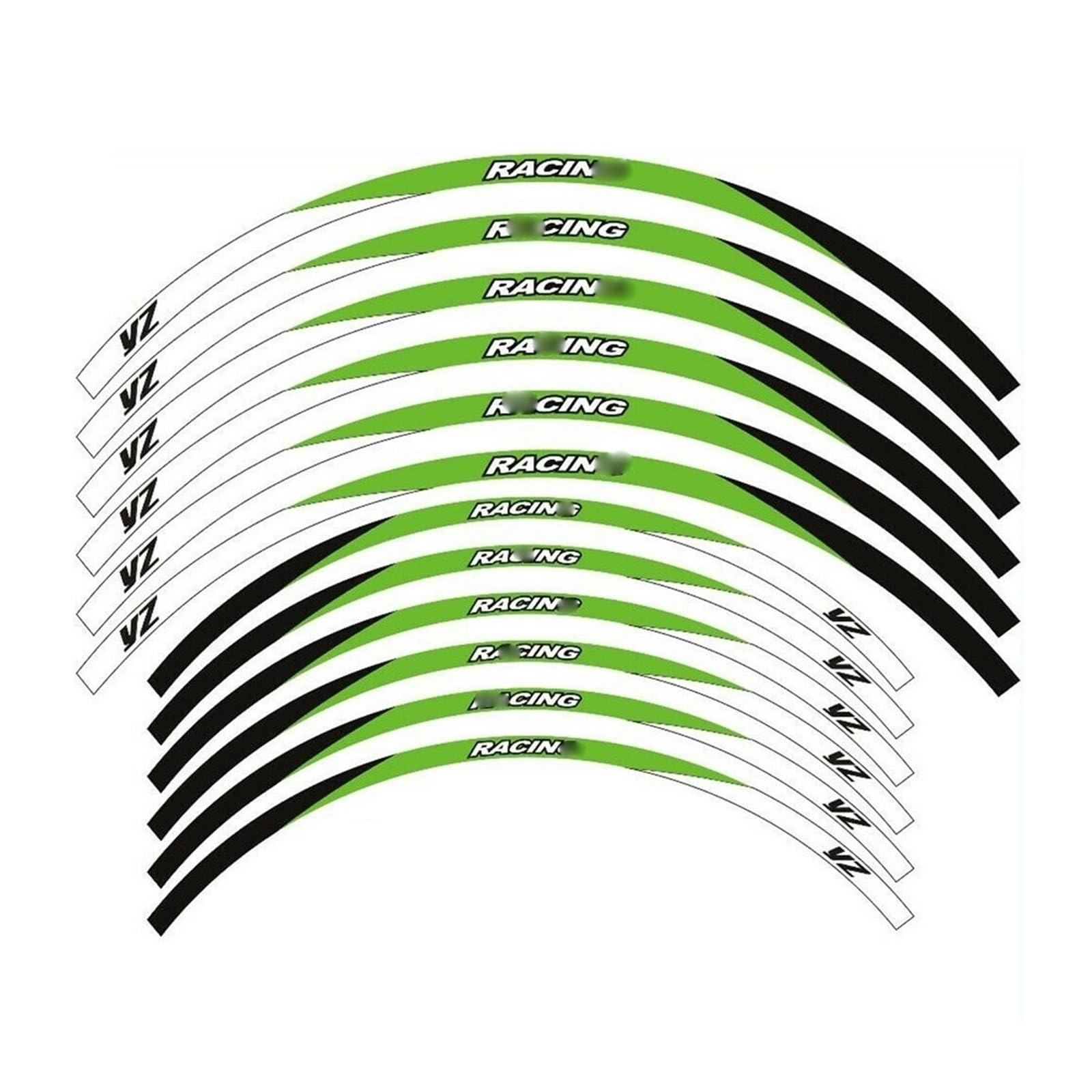 Motorrad Radaufkleber Für Y&AMAHA Für YZ 125 125X 250 250X 250F 250FX 450F 450FX 12PS Motorrad FELGE RAD STREIFEN KLEBEBAND AUFKLEBER 21''19''18'' Felgenaufkleber(4) von YHYFFSS